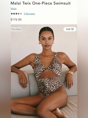 ANTHROPOLOGY Malai Twix One-Piece Swimsuit M